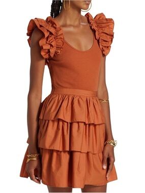 NWOT Ulla Johnson Hanna Dress Sample Sale In Burnt Orange